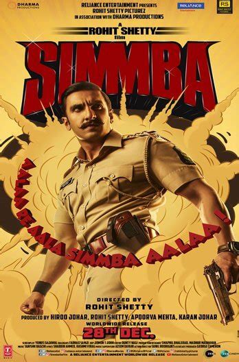 Simmba (2018) Showtimes, Tickets & Reviews | Popcorn Singapore