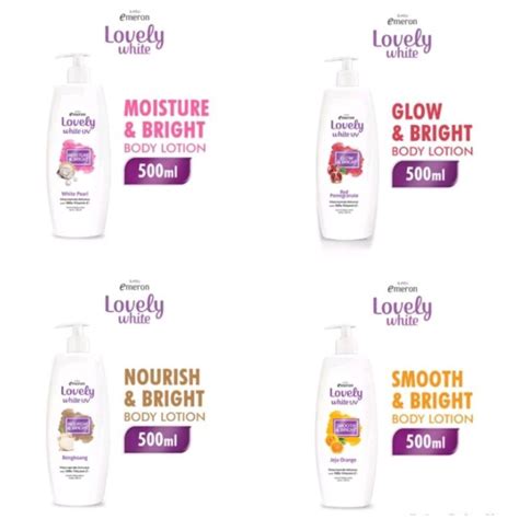 Jual EMERON Lovely White UV Hand Body Lotion Pump 500ml Shopee Indonesia