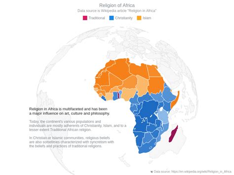 Religion In Africa With Orthografic Projection Maps Projections Es