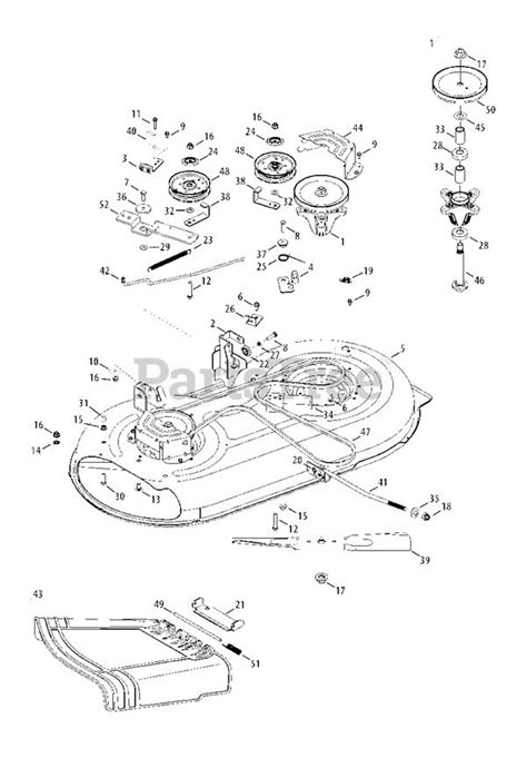 Craftsman 42 Inch Mower Deck Parts Diagram