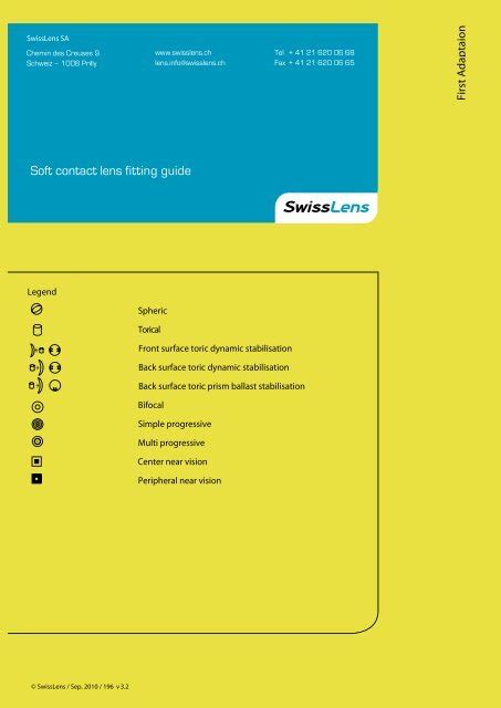 Soft contact lens fitting guide