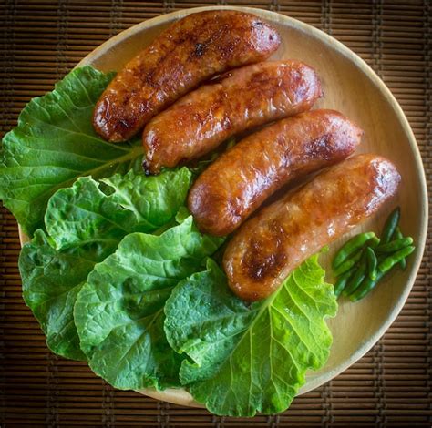 Premium Photo Isaan Sausage Or Thai Northeastern Sausage Pork And