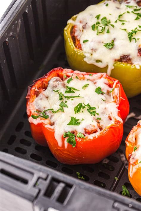 Air Fryer Stuffed Peppers Recipe The Cookie Rookie