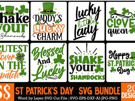 St Patricks Day Svg Bundle St Patricks Day Quotes Gnome Svg