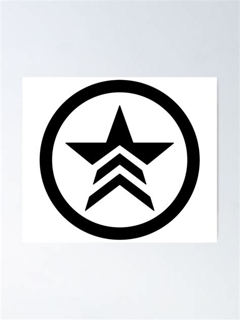 Póster Mass Effect Renegade Logo Negro De Astlogo Redbubble