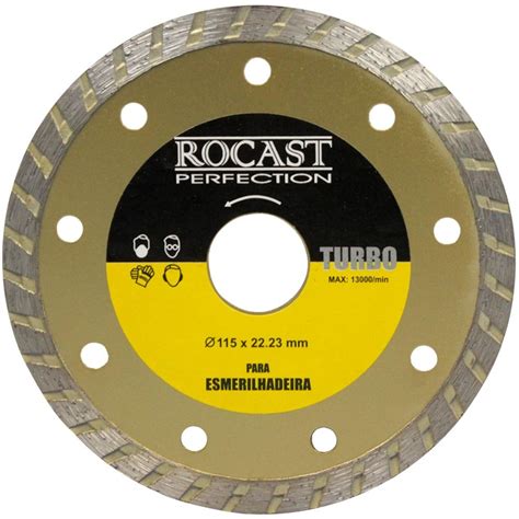 Disco Diamantado Turbo 115 X 22 Mm Para Esmerilhadeira ROCAST 34 0009