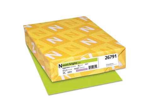 Exact Brights Paper 8 12 X 11 Bright Green 20lb 500 Sheets