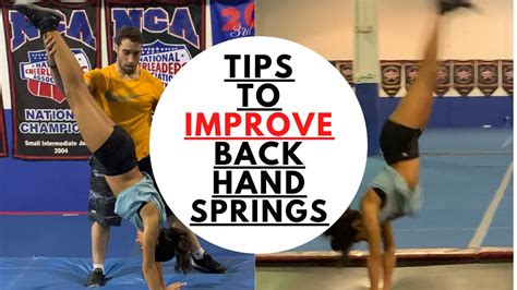 How To Improve Back Handsprings And Take Your Tumbling To The Top Youtube