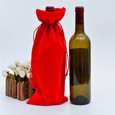 Drawstring Velvet Wine Bags Wholesale Bulk In Stock Fast Shipping