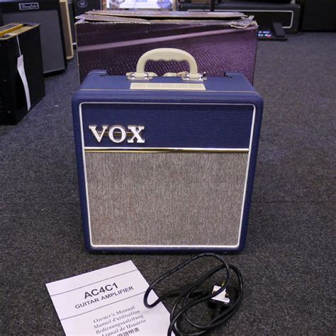 Vox Ac4c1 Bl Ltd 4 Watt Valve Combo Amp Blue W Box 2nd Hand Rich