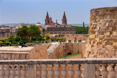 Malta. Aerial View of the Old Town on a Sunny Morning. Stock Photo ...