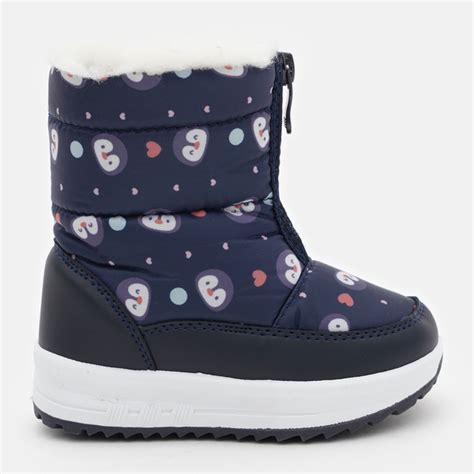 Детские зимние дутики сапоги для мальчика Kinetix 101074759 25 Темно ...