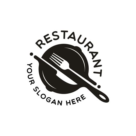 Teflon Sked Gaffel F R Restaurang Logotyp Design Ladda Ner