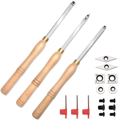 Woodturning Carbide Lathe Tools 17” Full Size Wood Turning Tool Set Of