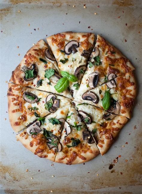 Mushroom Garlic And Spinach Pizza Life Is But A Dish