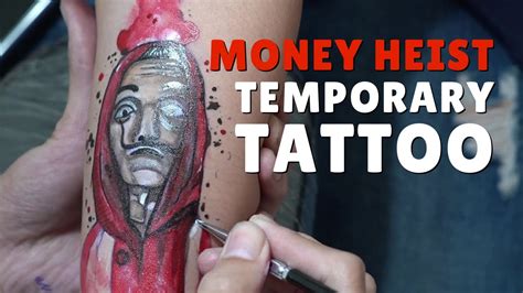 Money Heist Temporary Tattoo Tato Temporer La Casa De Papel