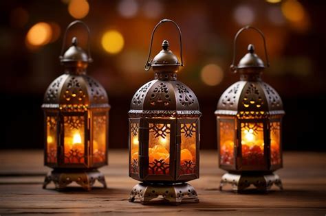 Premium Photo | Lanterns Glowing in Ramadan Serenity