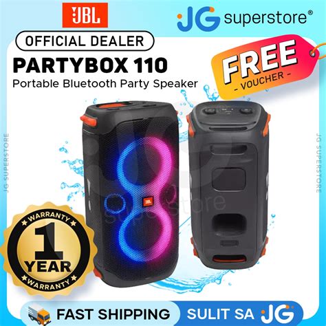 JBL Partybox 110 160W Portable Bluetooth Speaker Dynamic LED Light