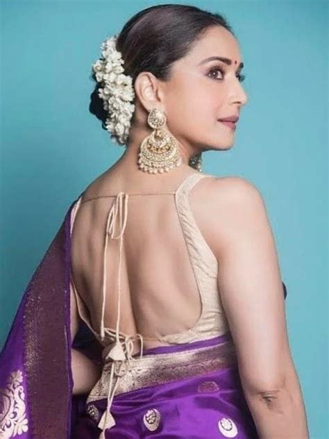 Hot Photos Of Madhuri Dixit In Backless Sarees SpideyPosts