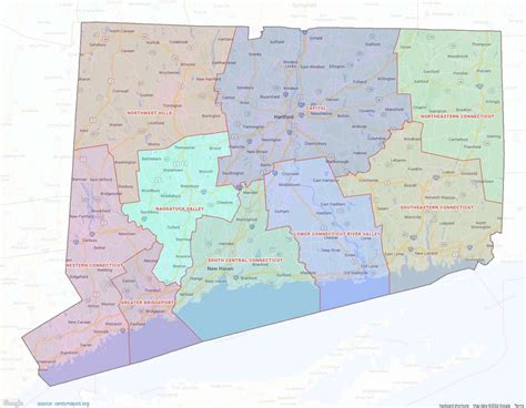 connecticut county map medium image shown  google maps