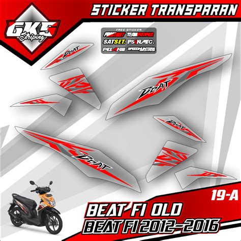 Jual Cod Striping Transparan Beat Fi Old Variasi List Motor Desain