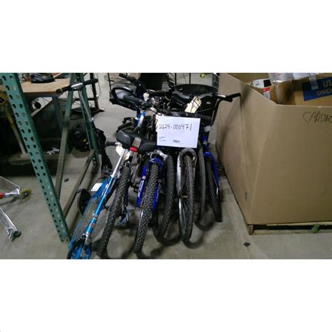 Group Of Used Bikes And Scooters Property Room