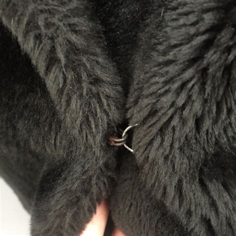 1970s Black Fun Fur Deco Style Coat