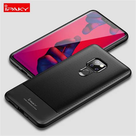 For Huawei Mate 20 Case IPAKY For Mate 20 Lite Case Silicone TPU Carbon