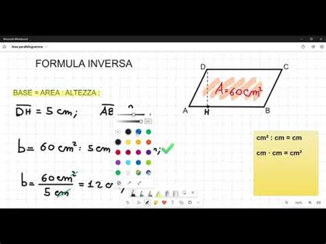 Area Parallelogramma Esercizi Svolti Youtube