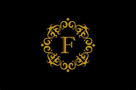 F Letter Gold Emblem Graphic by noory.shopper · Creative Fabrica