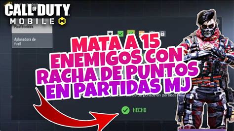 Mata A Enemigos Con Racha De Puntos En Partidas Mj Call Of Duty