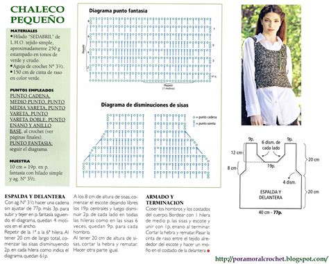 Tejidos Al Crochet Paso A Paso Con Diagramas Chaleco Y D B