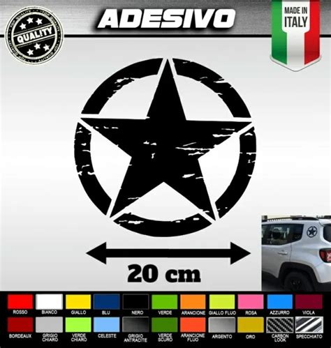 Adesivo Stella Militare Sticker Us Army Per Auto Moto Jeep Renegade