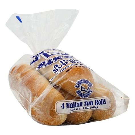 Liscio's Bakery Sub Rolls, Italian (4 each) - Instacart