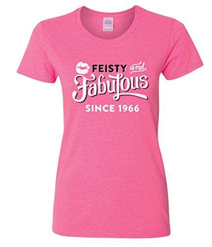 Ladies 50 Yr Birthday T Or Anniversary Feisty And Fabulous Since