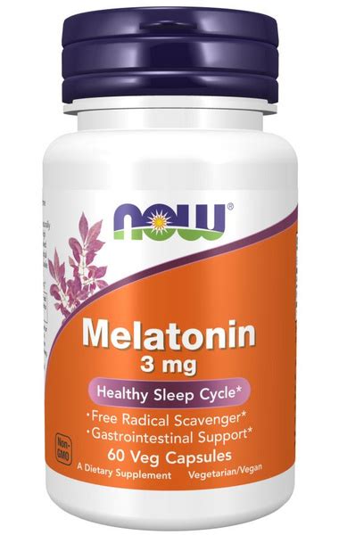 Мелатонин 3 мг NOW Melatonin 60 капсул - купить с доставкой по выгодным ...