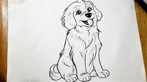 How To Draw A Dog Easy Step By Step Dog Drawing Youtube