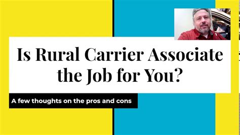 Pros And Cons For Becoming An Rca Is Rural Carrier Associate In The Usps A Good Fit For You