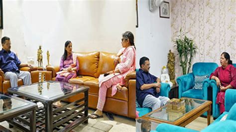 Arvind Kejriwal Meets Family Members Of Manish Sisodia, Sanjay Singh ...