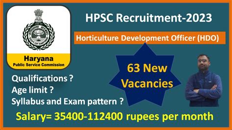 Hpsc Hdo Recruitment 2023 Qualifications Age Limit Syllabus And Salary For New 63 Hdo Posts