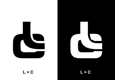 LC initial letter white and black 7294954 Vector Art at Vecteezy