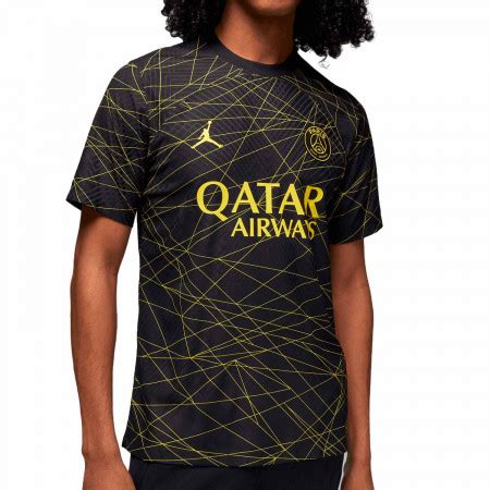 Camiseta Nike 4a PSG X Jordan 2023 Dri Fit Stadium Negra Futbolmania