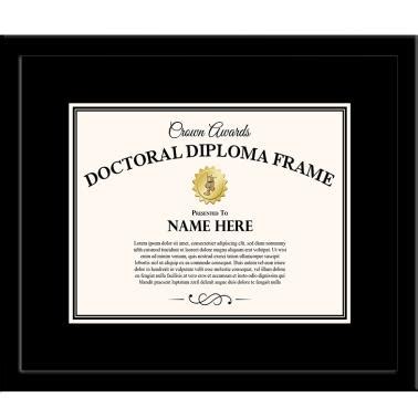 Diploma Frames | Black Doctorate Diploma Frame