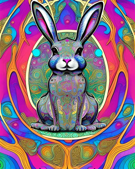 Fantasy Rabbit Zen Doodle Graphic · Creative Fabrica