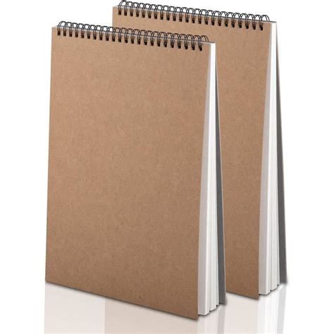 Carnet Dessin A Reli En Spirale Cahier Dessin Couverture Kraft Bloc