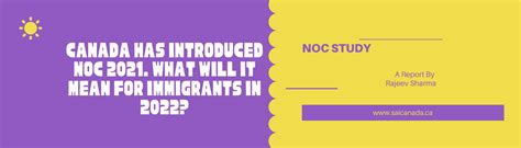 Canada Has Introduced Noc 2021 What Will It Mean For Immigrants In