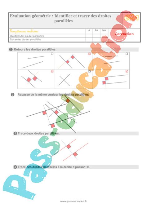 Identifier Et Tracer Des Droites Parall Les Au Cm Evaluation Et