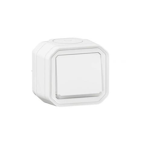 Bouton Poussoir Lumineux Complet Saillie Plexo Blanc LEGRAND 069762L