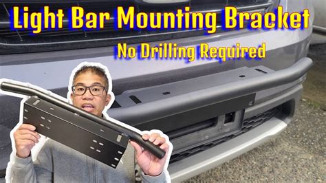 How To Install Nilight Light Bar Mount License Plate Bracket Youtube