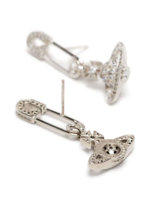 Vivienne Westwood Safety Pin Detail Earrings Farfetch